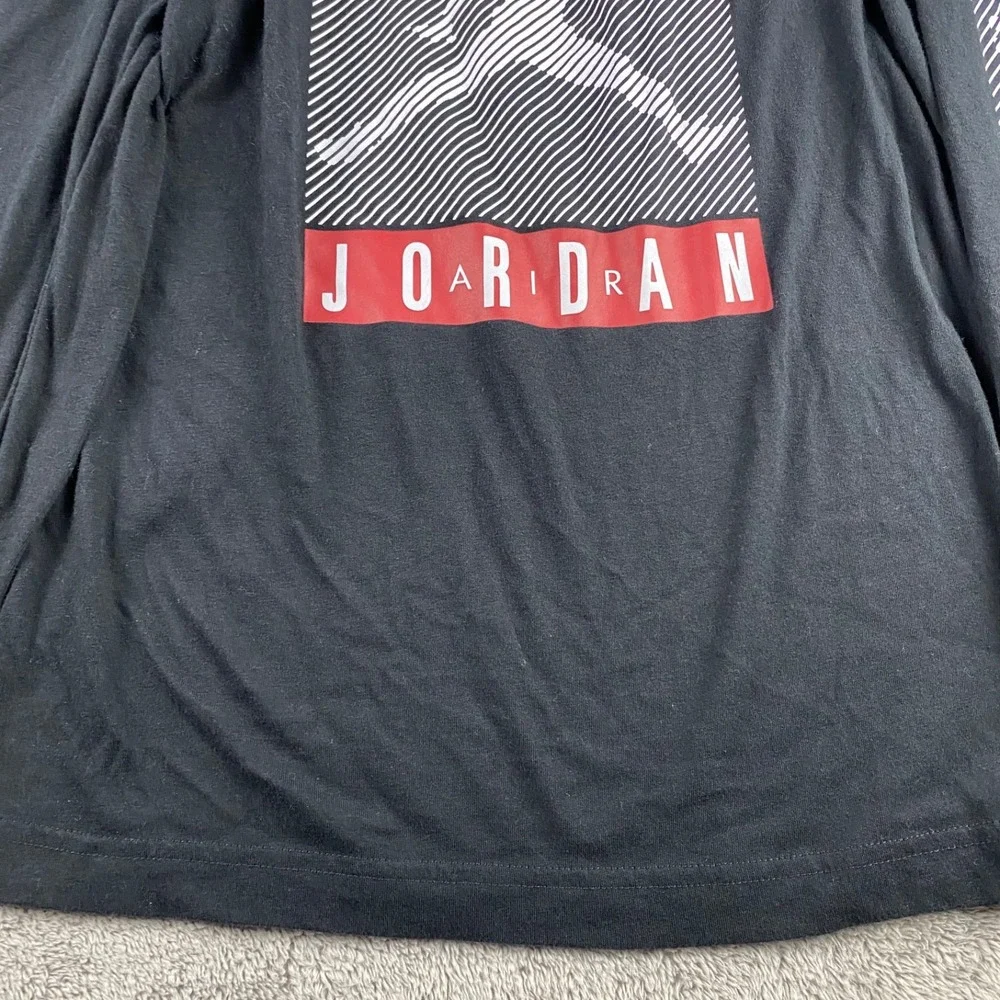 Air Jordan Jump Man Nike Long Sleeve Shirt Youth 10-12 YRS Medium Black